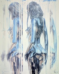 Tell Me You Love Me, Even Though You Dont Love Me by Kris Hardy - Original Painting on Box Canvas sized 32x40 inches. Available from Whitewall Galleries